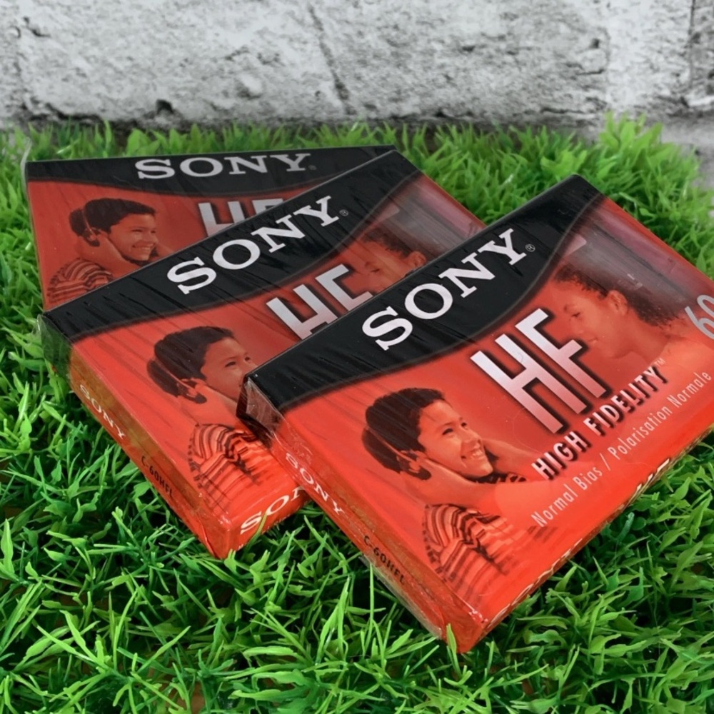 Lot of 3 Sony HF High Fidelity 60 Minute Cassette Tapes Vintage